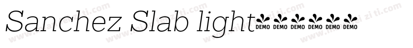 Sanchez Slab light字体转换